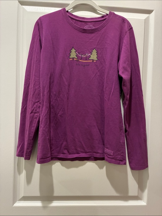 Life Is Good Tops - Life Is Good Long-Sleeve Graphic Tee - Magenta